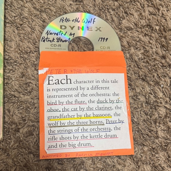 Disney's Peter and the Wolf Book - vintage 1974 book with complementary CS - Picture 4 of 10